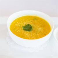 Mulligatawany Soup · Delicately spiced lentil soup.