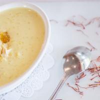 Kheer · Indian rice pudding with milk, cardamon, almond and saffron.