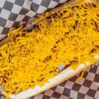 Chili Cheese Hound · All Beef Hot Dog Covered in Chili, Onion, and Shredded Cheddar Cheese