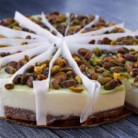 Tony Spumoni  · Pure almond gelato on a chocolate cheesecake crust. Topped with our special marzipan and roa...
