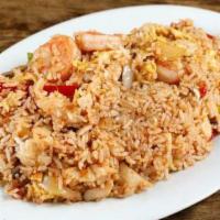 Spice Jar Fried Rice · Shrimp, chicken, onion, mushroom, bell pepper, mint leaf.
