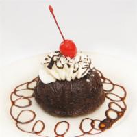 Molten Chocolate Cake · Moist dark chocolate cake.