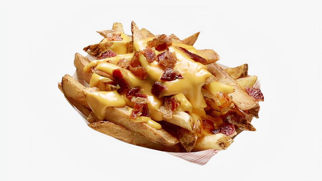 Bacon Cheese Fries · French fries topped with melted cheese, bacon and scallions.