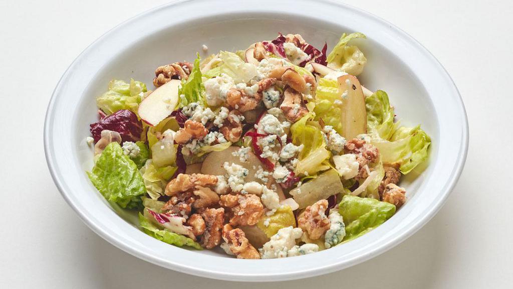 Chopped Salad · With candied walnuts, apples, avocado, blue cheese and mustard-dill vinaigrette. (contains nuts, dairy) Vegetarian