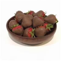 Bite Size Strawberries · Dipped in Chocolate, nothing fancy! Simple but delicious. About 15-18  strawberries.