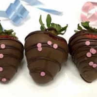 Three Strawberries · Three Strawberries, dipped in Chocolate , with white drizzle. Made to order to deliver the B...