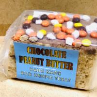 Jumbo Peanut Butter · Jumbo rice Krispies with Peanut Butter w and Reese's Pieces.