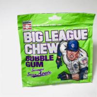 Big League Chew · shredded bubble gum in pouch. old fashioned gum.