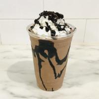 Midnight Cookies · Chocolate ice cream blend with OREO cookies and dark chocolate chip. Topped with whipped cre...