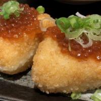 Yaki Onigiri B 2pc 焼おにぎり · Crispy rice balls with topping
Ikura,Mentaiko, Shiokara, takowasa