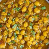 CHANNA MASALA (12oz)* · Also called Chole masala means soaked garbanzo beans or chickpea cooked in a delicious & fla...