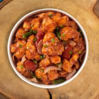 The Great Gobi Manchurian · Cauliflower pieces dipped in corn batter and fried with soy sauce, tomatoes, chilies and gar...