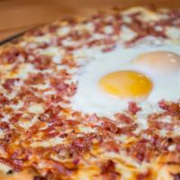 Classic Breakfast Pizza · Smoked bacon, egg and cheese.