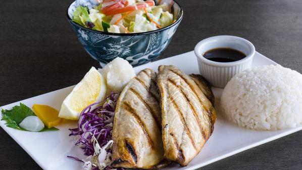 Saba Shioyaki · Salted and grilled mackerel.