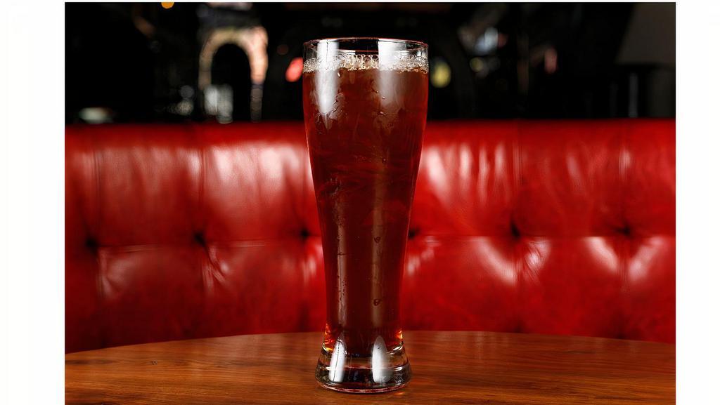 Fresh Brewed Iced Tea · Made with our special blend of black teas from Five Mountains and served unsweetened