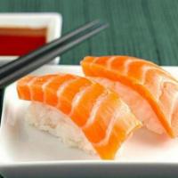 Smoked Salmon Nigiri · Smoked Salmon Sushi (2 Pieces)