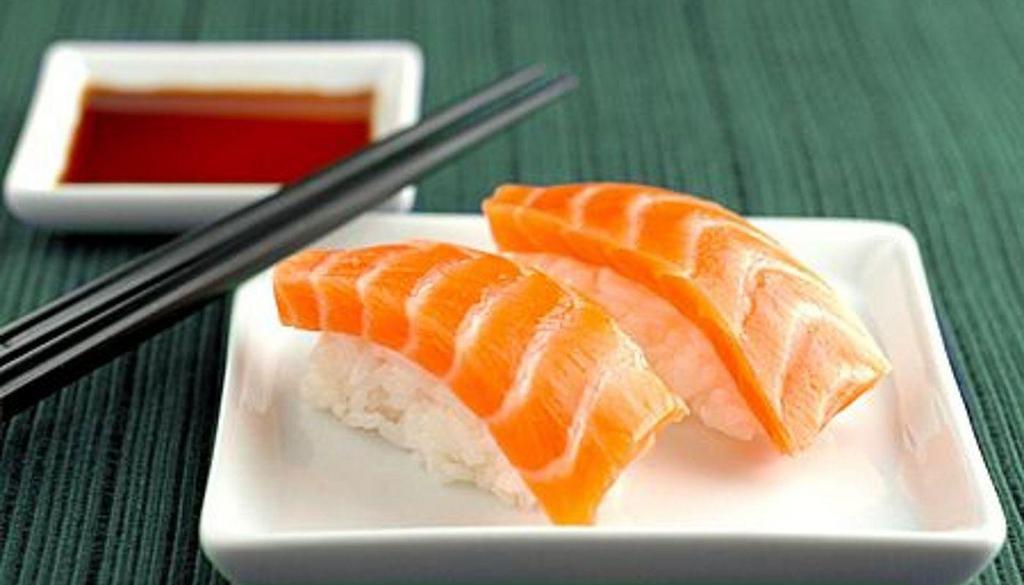 Smoked Salmon Nigiri · Smoked Salmon Sushi (2 Pieces)