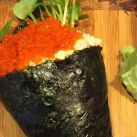 Spicy Scallop Hand Roll · Spicy. Hand roll.