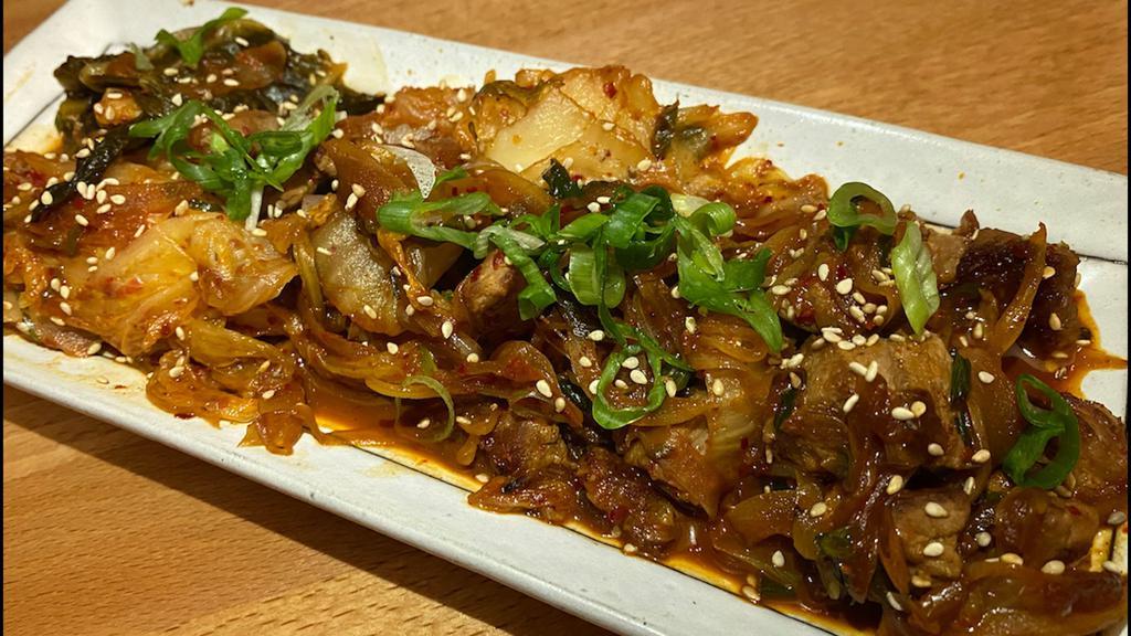 BUTA KIMCHI · - Stir fried pork and kimchi with green onion