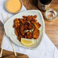 CHICKEN KARAGE · - Japanese style chicken nuggets with spicy mayo.