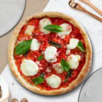 Miss Margherita Pizza · Vegan cheese, fresh tomato sauce, basil, baked on a hand-tossed dough.