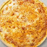 Cheese Pizza · Fresh tomato sauce and a blend of mozzarella, provolone, cheddar, and parmesan cheese baked ...