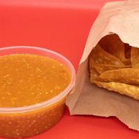Chips and 8 oz Salsa · Our homemade Salsa and Chips goes great with any meal.