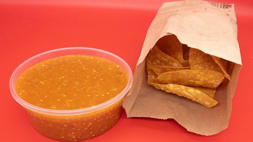 Chips and Salsa · Our homemade Salsa and Chips goes great with any meal.