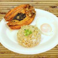 Bansilog · Bangsilog is a Filipino dish that is a combination of a fried deboned butterflied cut milkfi...