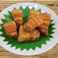 Lechon Kawali (7-9pcs) · Deep-Fried seasoned pork belly.