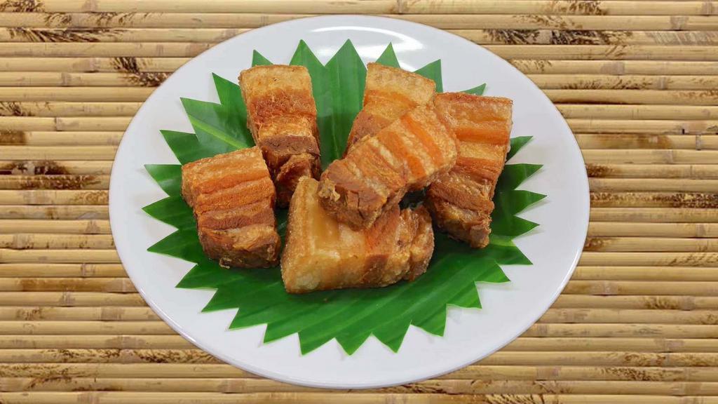Lechon Kawali (7-9pcs) · Deep-Fried seasoned pork belly.