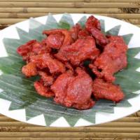 Pork Tocino · Fried Marinated pork with a balance taste of sweet and salty flavor mixture.