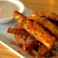 Zucchini Fries · Served with chipotle ranch.