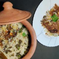 Ulavacharu Paneer Biryani · Aromatic Basmati rice made with Indian herbs served over Paneer pieces cooked with special h...
