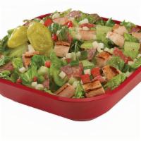Italian Grilled Chicken Salad · Grilled chicken breast, Genoa salami, romaine, diced tomato, green bell pepper, cucumber and...