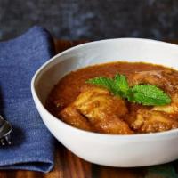 Burmese Curries · Gluten-Free. Choice of protein slow cooked in Burmese style red curry with garlic, ginger, o...