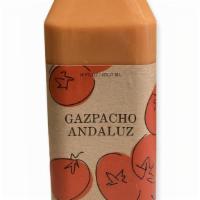 Gazpacho Andaluz Telefèric · Gazpacho is a traditional cold tomato soup made of raw, blended vegetables. It originated in...