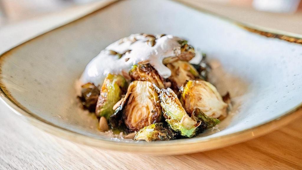 Brussel Sprouts (v) · Brussel Sprouts with Manchego Cheese & lemon honey dressing (v)