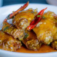 Sweet Heat Chicken Wings (6) · Scallion, chili pod, firecracker sauce.