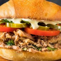 Tripas Torta · Delicious Torta filled with Beef Tripes, cheese, lettuce, tomato, guacamole, sour cream, jal...