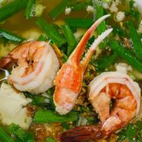 48. Hủ Tiếu Đà Lạt Đặc Biệt · Rice Noodle Soup with Jumbo Shrimp, Crab Leg & Meat (Due to supply chain issues, we will rep...