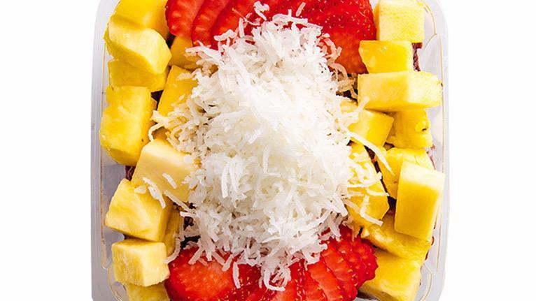 Tropics · Pineapple, strawberry and coconut shreds.