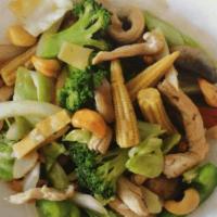 Vegetable Cashew Nut · Your choice of meat stir-fried with bamboo shoots, mushroom, broccoli, baby corn, cashew nut...
