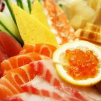 06. Chirashi Sushi · Assorted fresh raw fish over sushi rice.