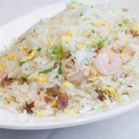 Fried Rice · Fried rice with a choice of chicken, beef, BBQ pork, shrimp, vegetable, yang chow, salted fi...