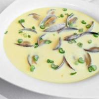 Steamed Clams with Eggs · Steamed live clams with beaten eggs.