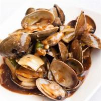 Clams or Oysters with Black Bean Sauce · Fresh clams or oysters tossed in a black bean sauce.