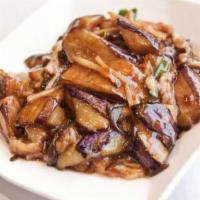 Eggplant with Garlic Sauce (Spicy) · Eggplant, shredded pork, black fungus, bamboo shoots and scallions sautéed in a spicy garlic...