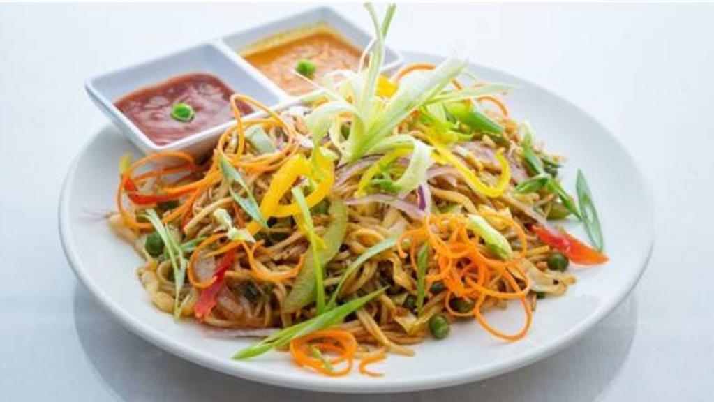 Veg Chowmein-Premium · Veg Chow Mein Recipe is very delicious with the combinations of noodles and seasonal vegetables.  Stir-fried noodles cooked with peppers, onions, garlic and soy sauce. Enjoy our healthy and tasty chow mein.