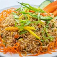 Vegetable Fried Rice · Stir fry rice with seasonal vegetables with Himalayan spices.